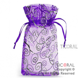 BOLSA ORGANZA VIOLETA 10X15 ARABESCO HS3969-5 x 1